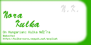 nora kulka business card